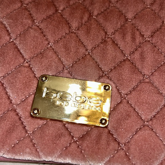 {BEBE} Quilted Pink, Velvet Wristlet - Picture 2 of 7